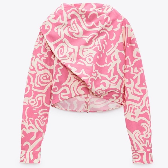 ZARA BNWT Printed Tied Top - Picture 5 of 5